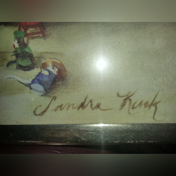 Vintage 'Grandpa And Children' Sandra Kuck Framed Painting - Picture 5 of 8